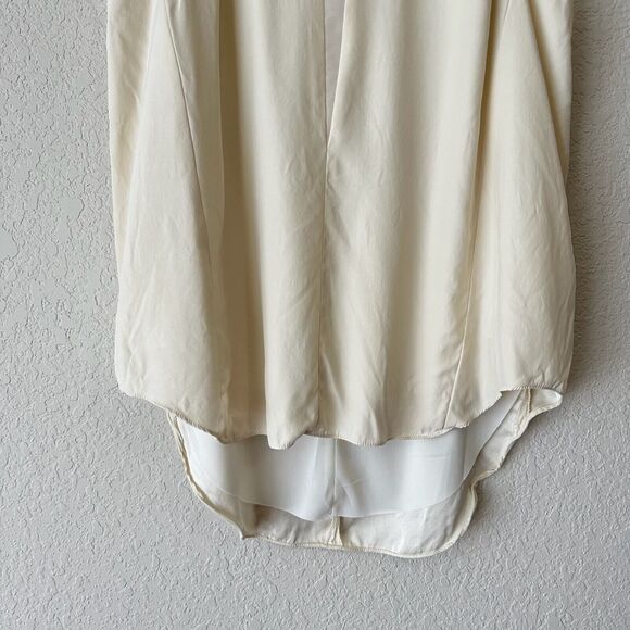 NWOT RAG & BONE S/L Hi-Low Silk Asymmetrical Tank Top in Cream/White - Picture 3 of 9